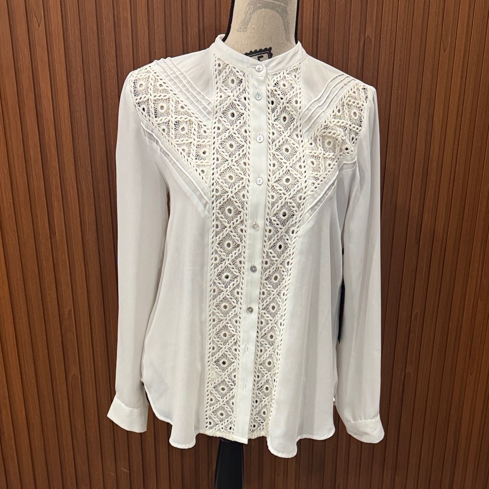 Elegant White Lace Women's Top